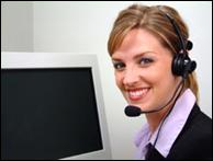 Picture of call center staff member